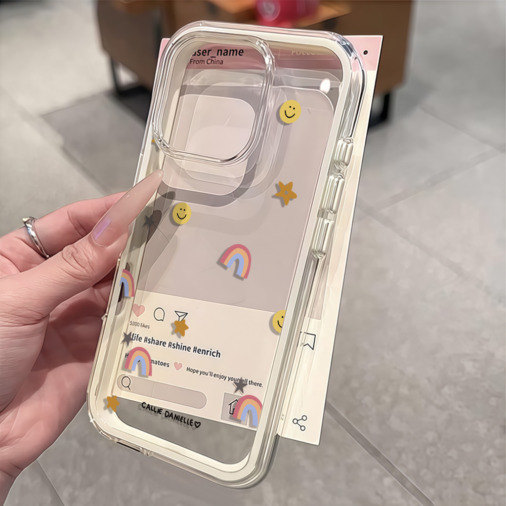Phone Cases Xr - Cute Rainbow Clear Phone Case For