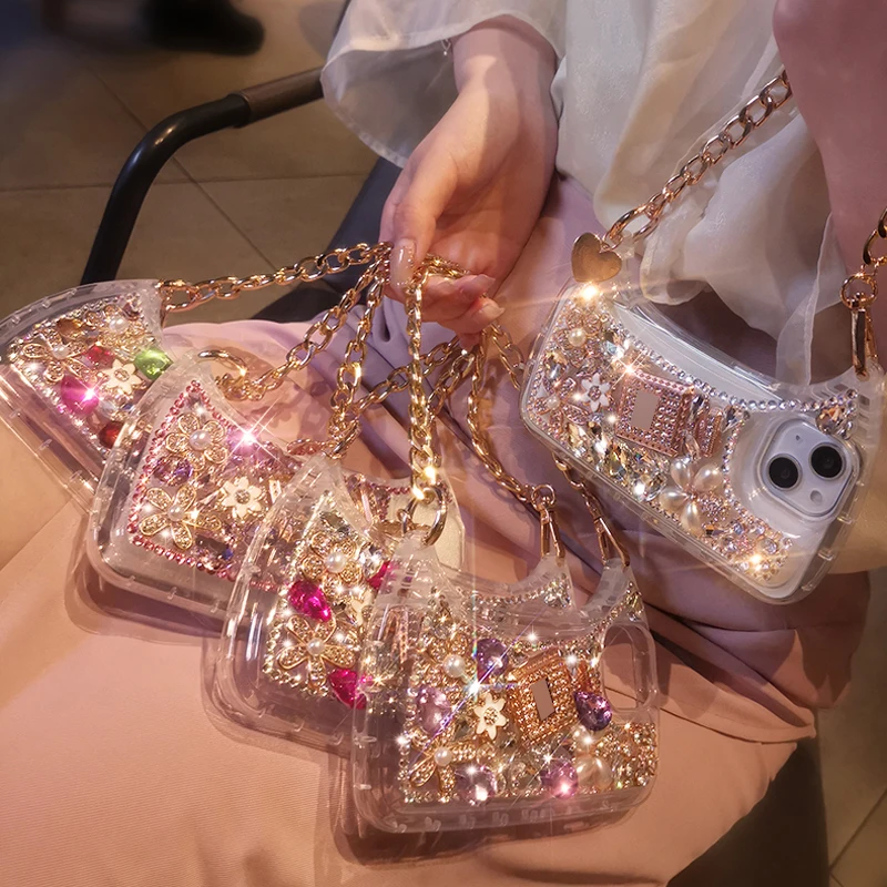 Phone Cases Ysl - Luxury Colorful Hybrid Bling Diamond Cell