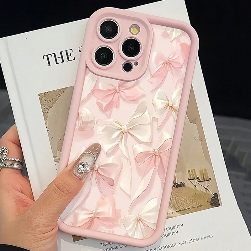 Phone Cases Like Loopy - Bow-Knot Pink Bow Pattern Shockproof Soft