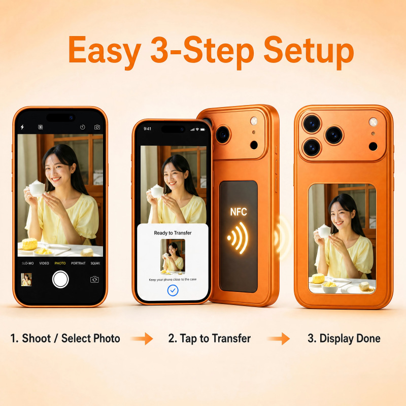 Phone Cases Customized - NFC Passive 4 Color E-Ink Display