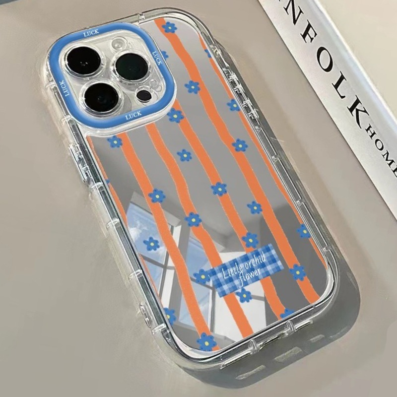 Blue Striped Flowers Pattern M - Phone Cases Like Loopy บทวิจารณ์และราคา