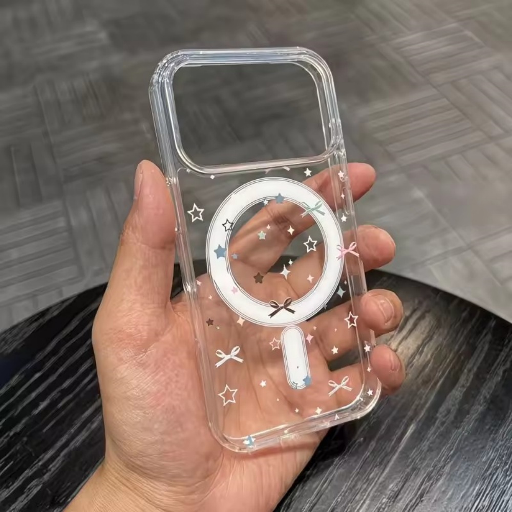 Star Bow Print Clear Phone Cas - Phone Cases With Magnet บทวิจารณ์และราคา