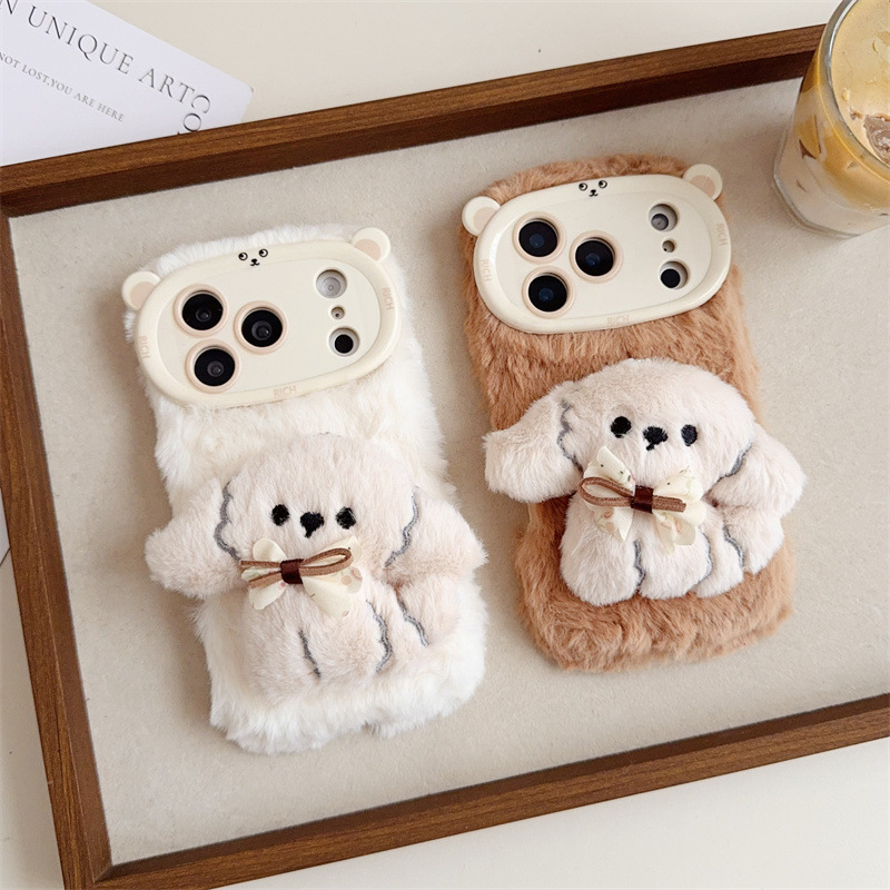 3D Cartoon Bowknot Puppy Warm  - Phone Cases 13 บทวิจารณ์และราคา