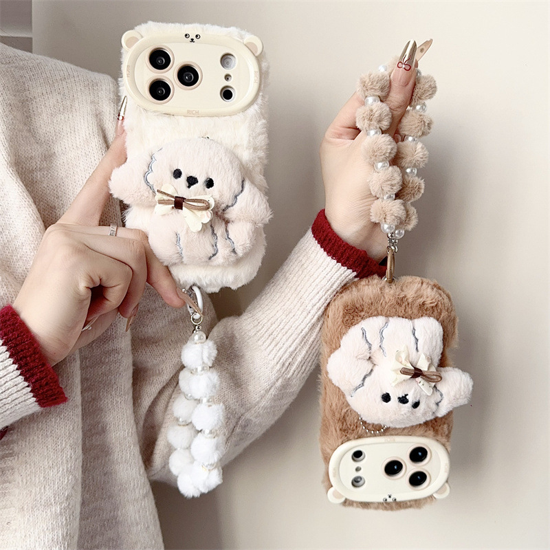 3D Cartoon Bowknot Puppy Warm  - Phone Cases 13 บทวิจารณ์และราคา