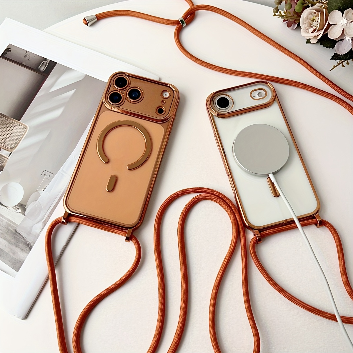 Luxury Necklace Cord Rope Lany - Clear Magsafe Case บทวิจารณ์และราคา