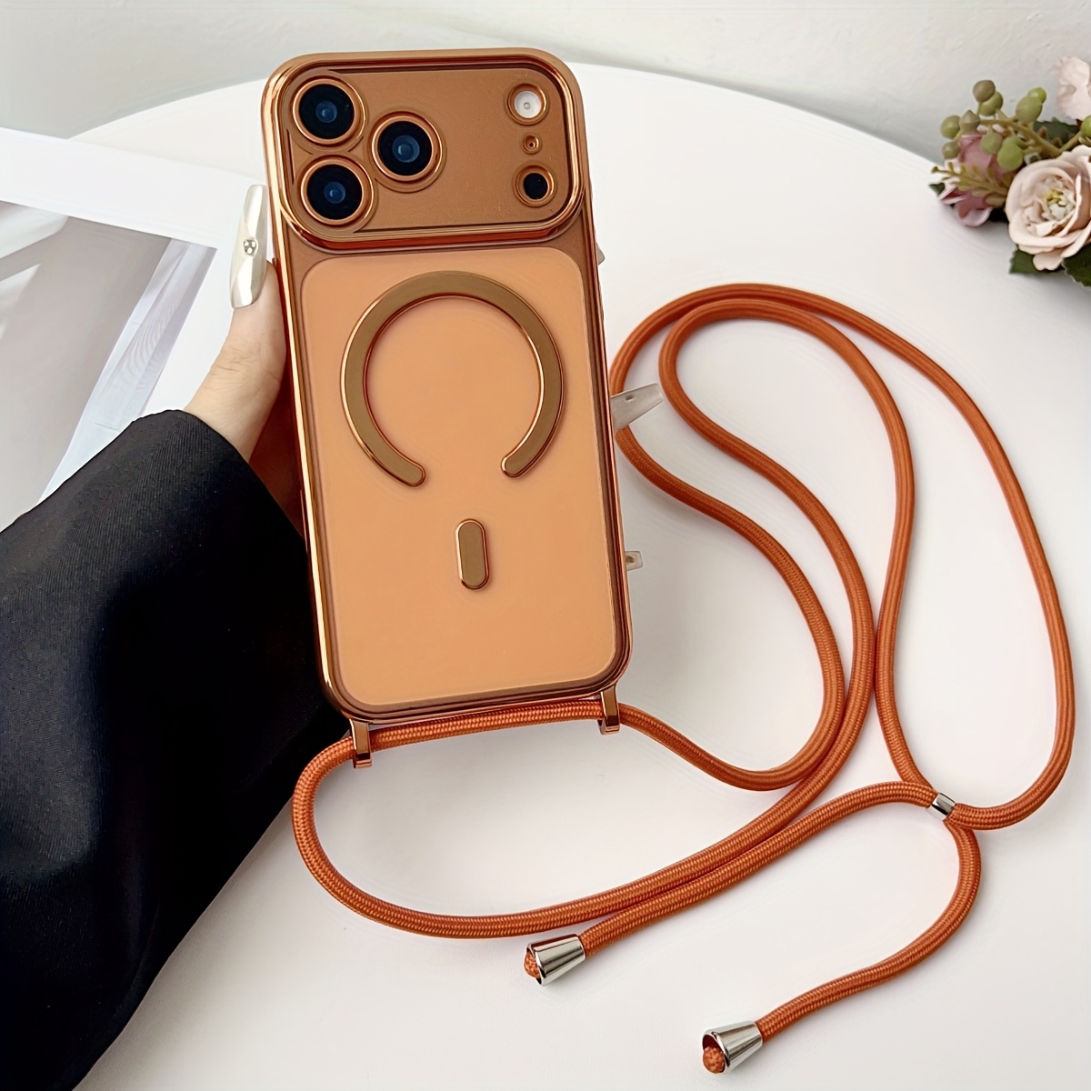 Luxury Necklace Cord Rope Lany - Clear Magsafe Case บทวิจารณ์และราคา