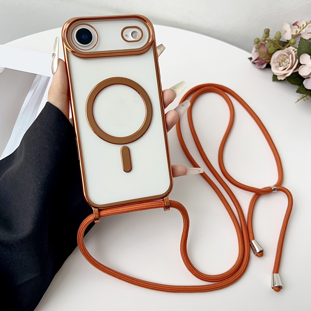 Luxury Necklace Cord Rope Lany - Clear Magsafe Case บทวิจารณ์และราคา