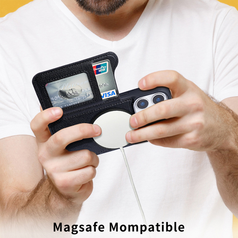 For Magsafe Magnetic Flip Leat - Phone Cases With Magnet บทวิจารณ์และราคา