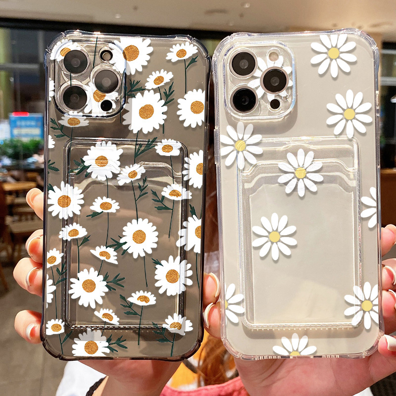 Daisy Flower Phone Case For iP - Phone Cases With Card Holder บทวิจารณ์และราคา