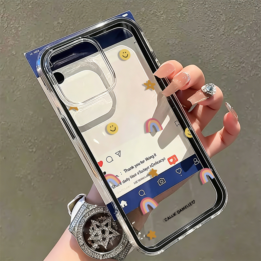 Cute Rainbow Clear Phone Case  - Phone Cases Xr บทวิจารณ์และราคา