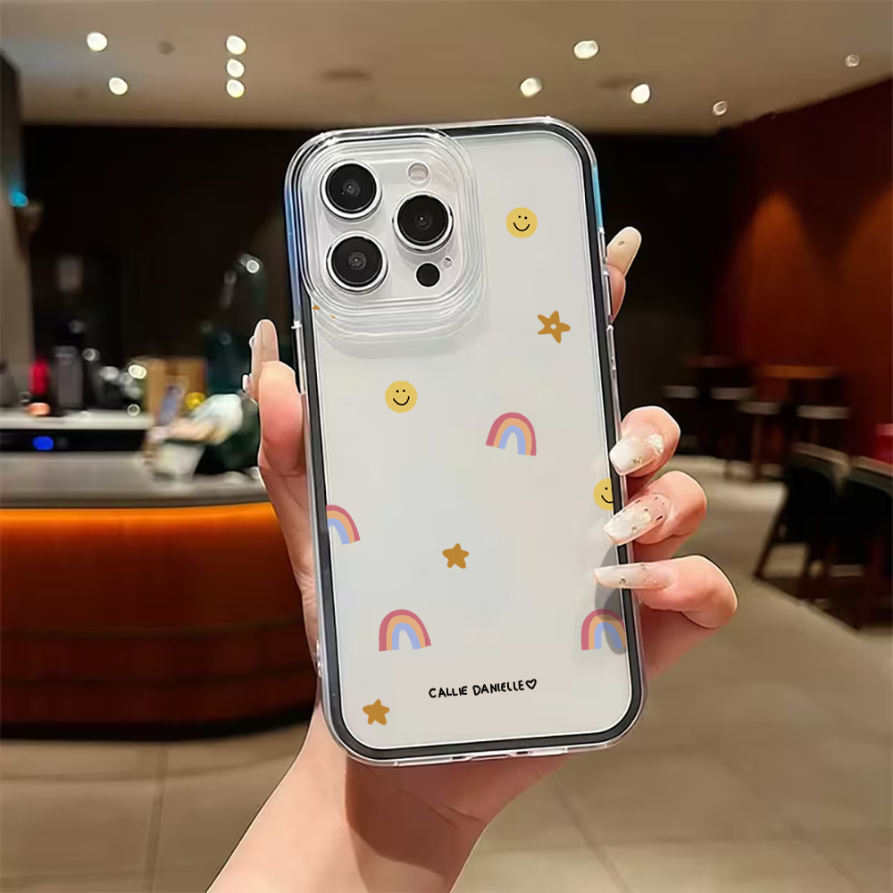 Cute Rainbow Clear Phone Case  - Phone Cases Xr บทวิจารณ์และราคา