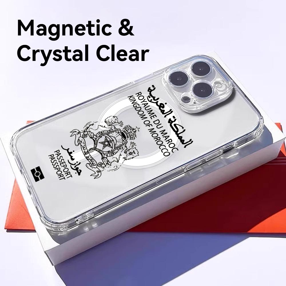 Cool Morocco Passport Phone Ca - Clear Magsafe Case บทวิจารณ์และราคา