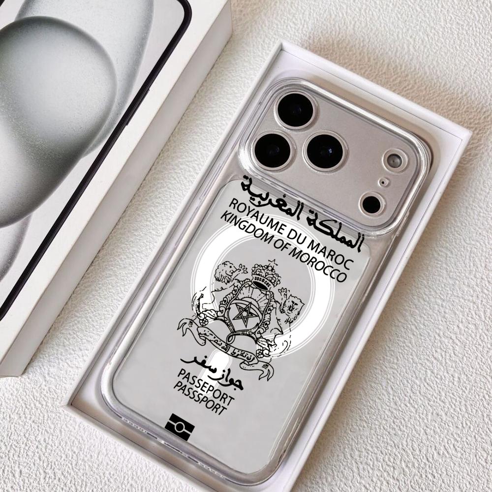 Cool Morocco Passport Phone Ca - Clear Magsafe Case บทวิจารณ์และราคา