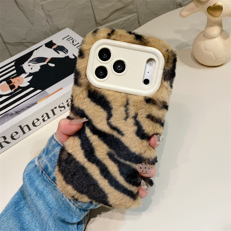 Luxury Zebra Pattern Fluffy Pl - Phone Cases 13 บทวิจารณ์และราคา