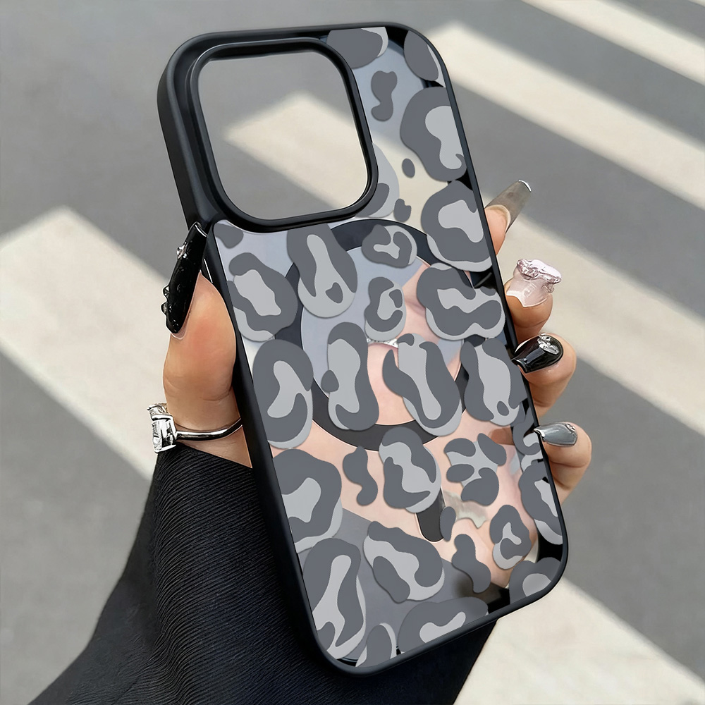 Black Leopard Print Pattern Ca - Clear Magsafe Case บทวิจารณ์และราคา