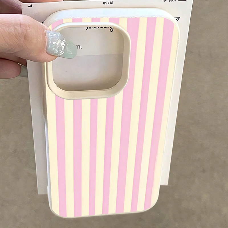 Simple Pink Vertical Striped L - Phone Cases Like Loopy บทวิจารณ์และราคา