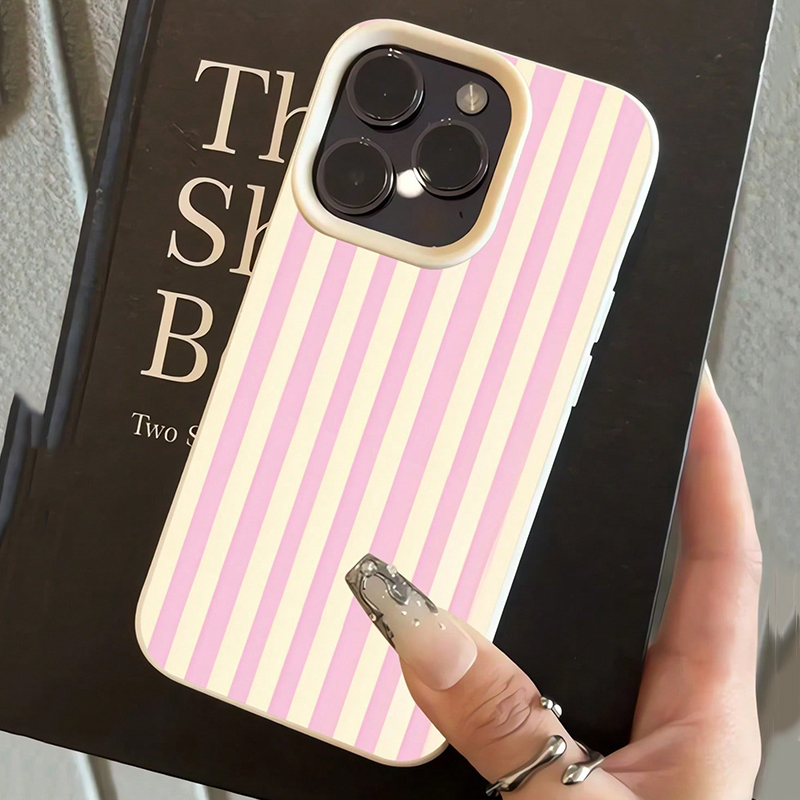 Simple Pink Vertical Striped L - Phone Cases Like Loopy บทวิจารณ์และราคา