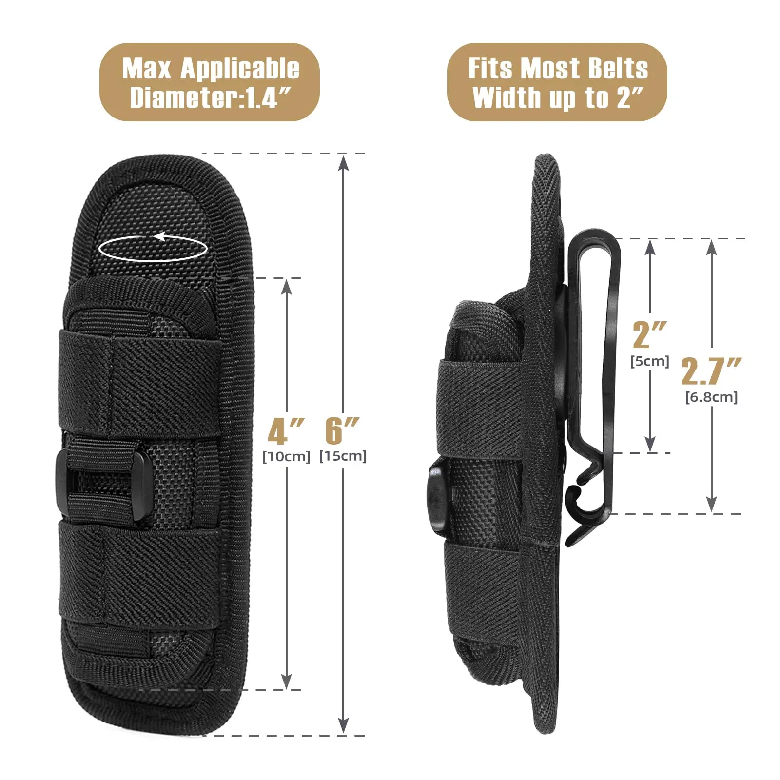 Tactical Flashlight Cover Nylo - Military Grade Case บทวิจารณ์และราคา