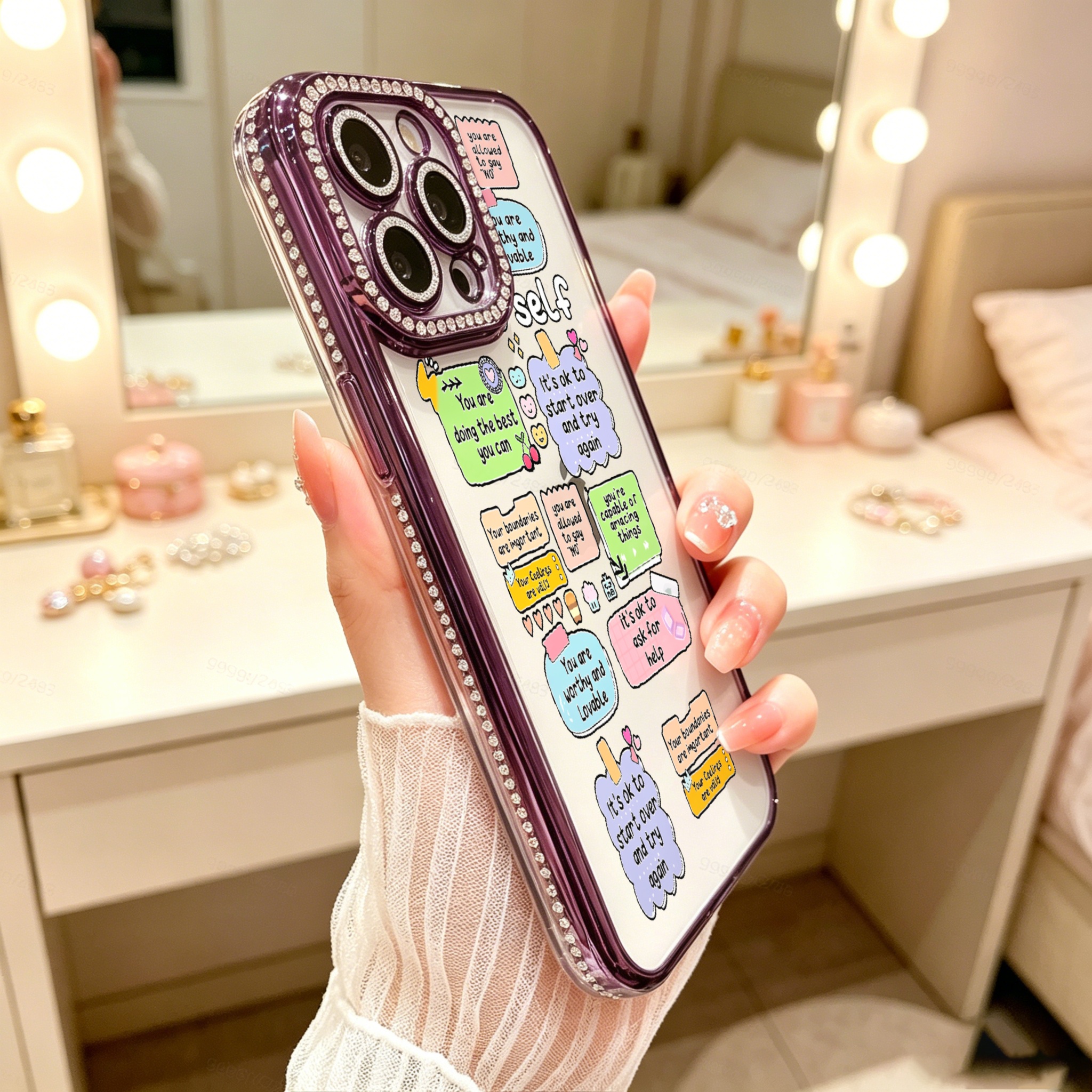 Diamond Electroplated TPU Phon - Phone Cases Quotes บทวิจารณ์และราคา