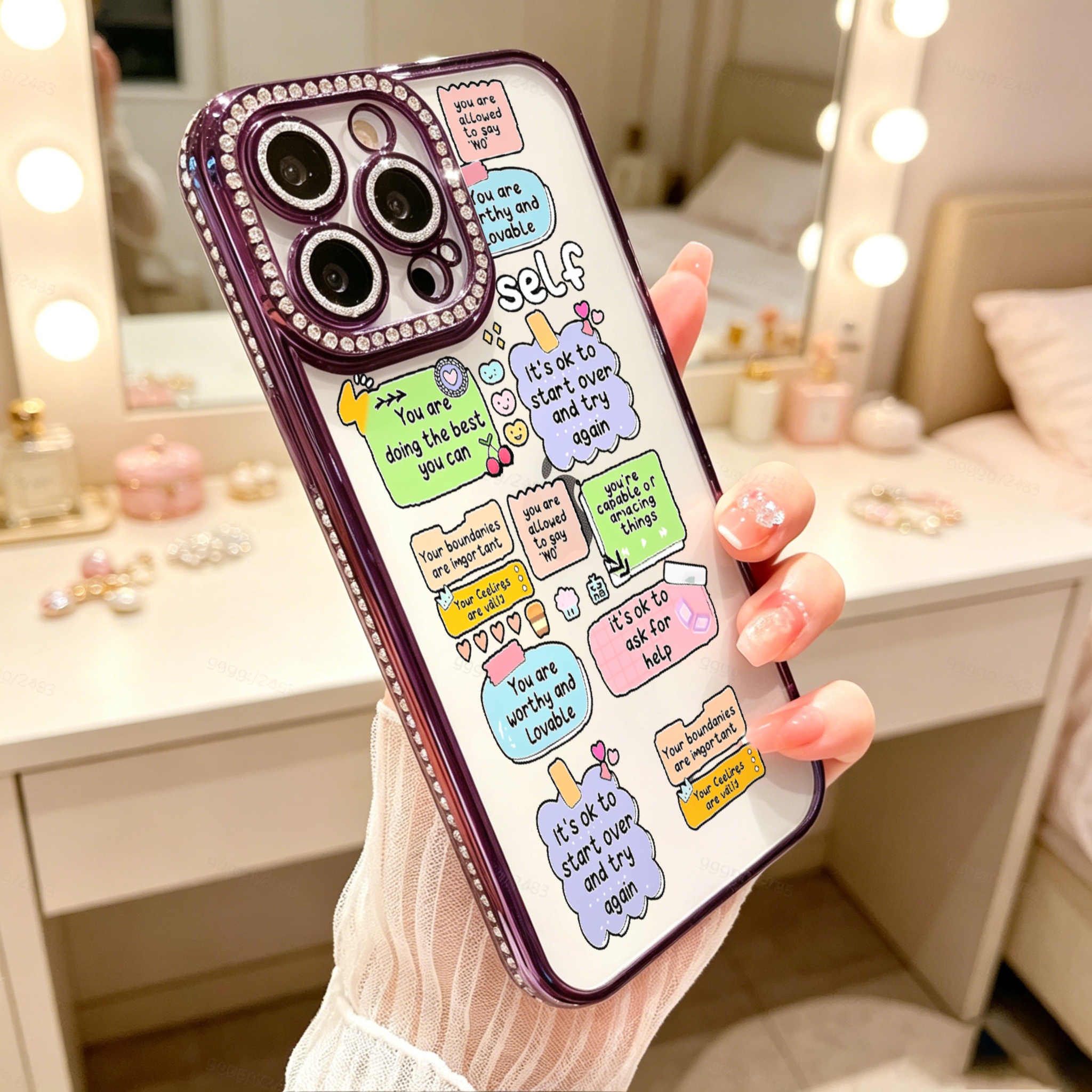 Diamond Electroplated TPU Phon - Phone Cases Quotes บทวิจารณ์และราคา