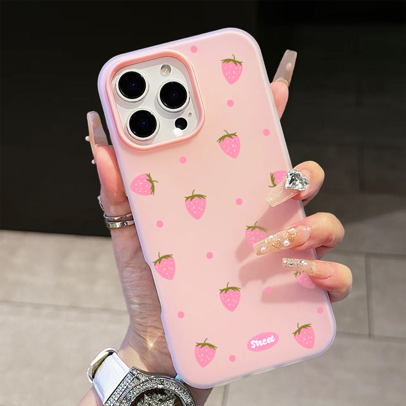 Sweet Pink Strawberry Pattern  - Phone Cases Like Loopy บทวิจารณ์และราคา