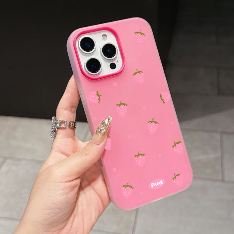 Sweet Pink Strawberry Pattern  - Phone Cases Like Loopy บทวิจารณ์และราคา