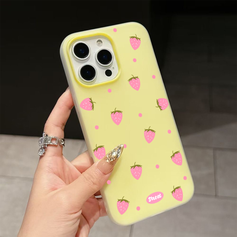 Sweet Pink Strawberry Pattern  - Phone Cases Like Loopy บทวิจารณ์และราคา
