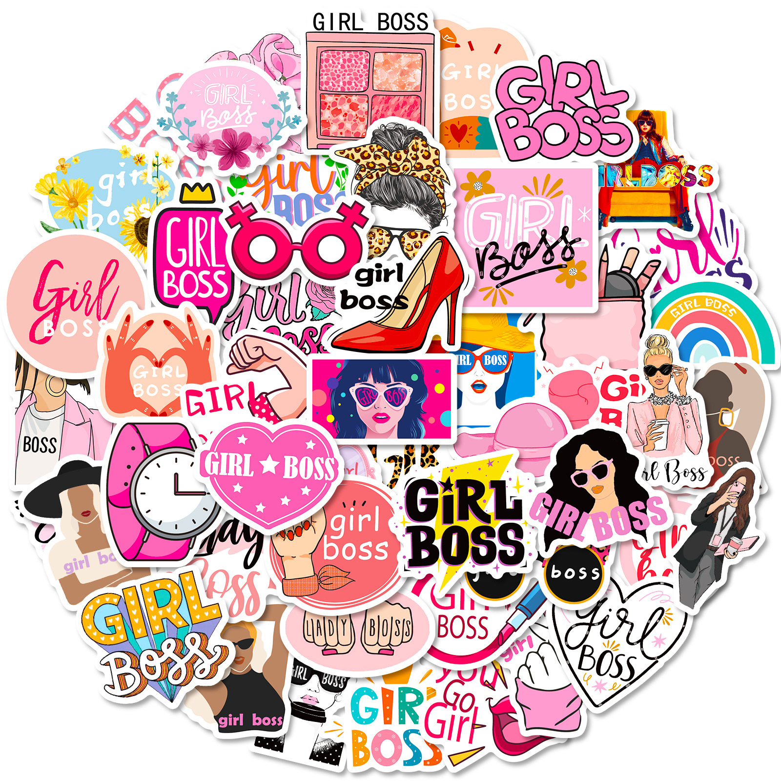 50pcs Cute Girl Boss Stickers  - Phone Cases Quotes บทวิจารณ์และราคา