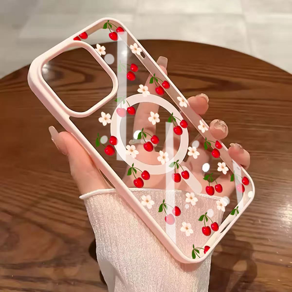 Cute Cherry Fruit Clear Case F - Clear Magsafe Case บทวิจารณ์และราคา
