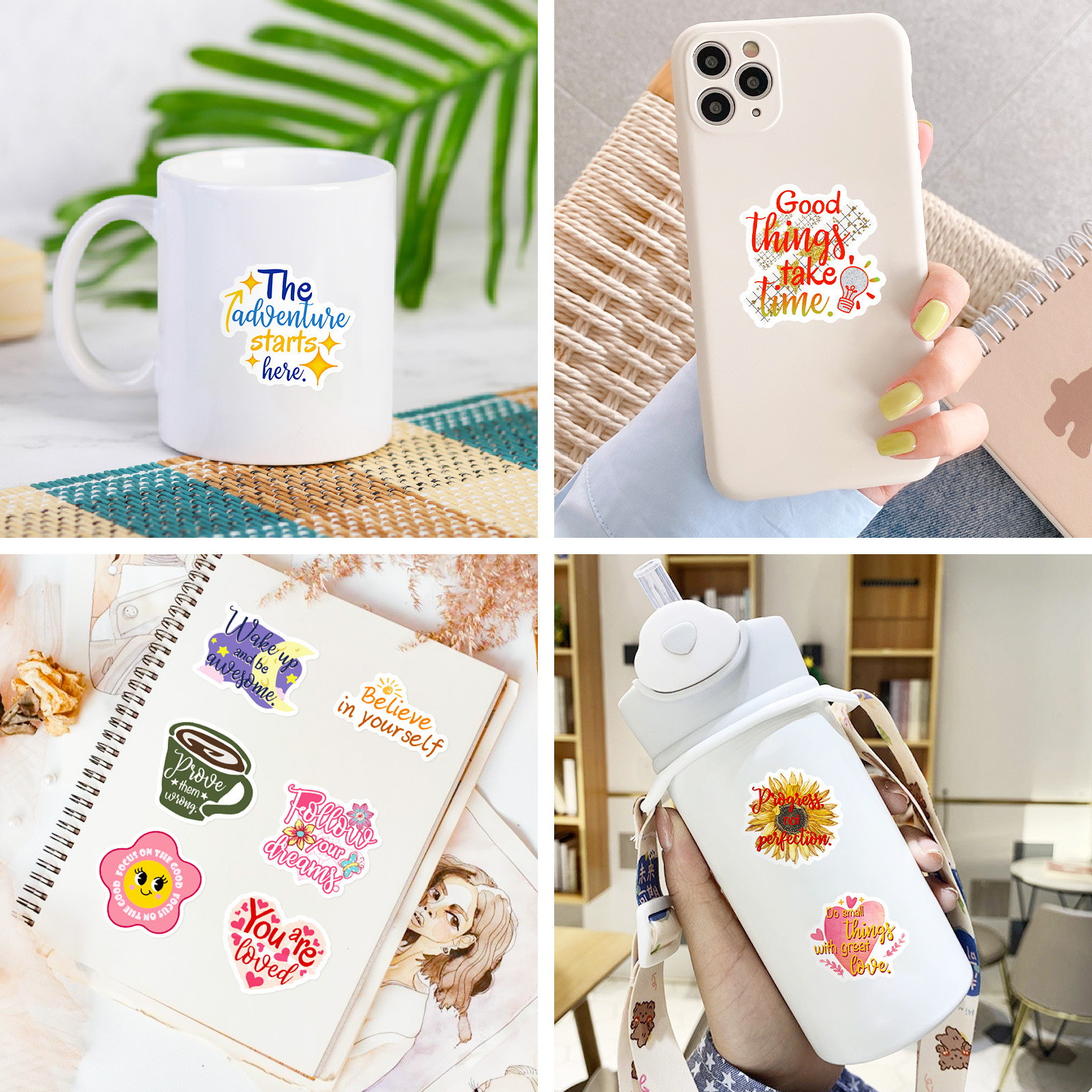 50Pcs Inspire Quote Stickers M - Phone Cases Quotes บทวิจารณ์และราคา