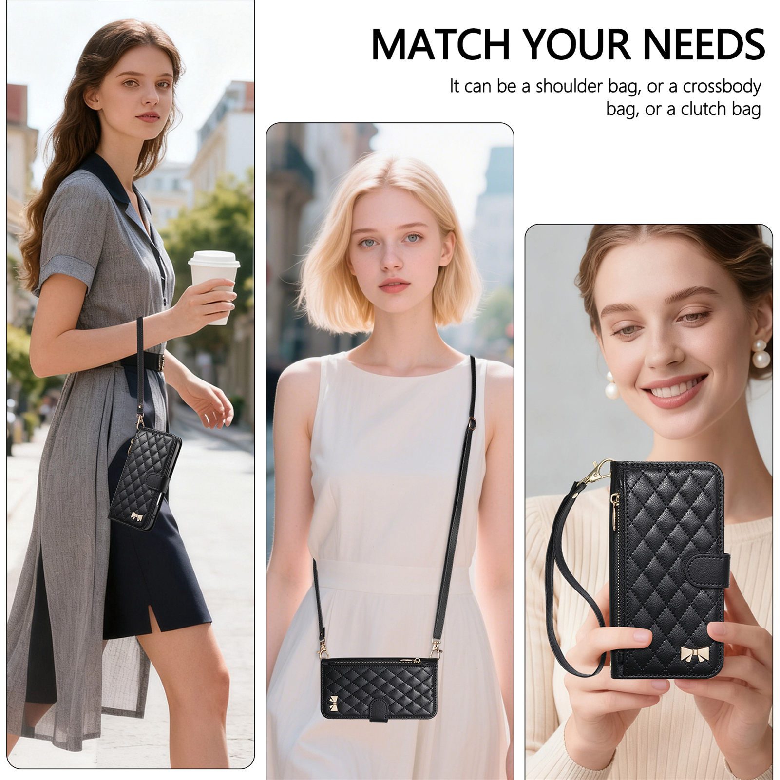 PU Leather Zipper Crossbody Fl - Phone Cases With Card Holder บทวิจารณ์และราคา