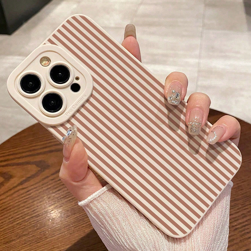 Pink Striped Painted Anti-Drop - Phone Cases Xr บทวิจารณ์และราคา